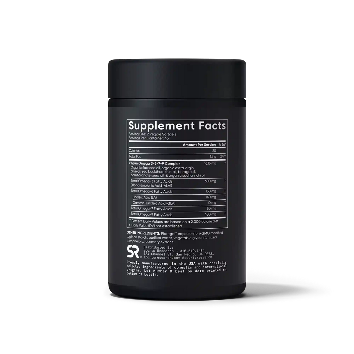 Vegan Omega 3-6-7-9 (90 veggie softgels)